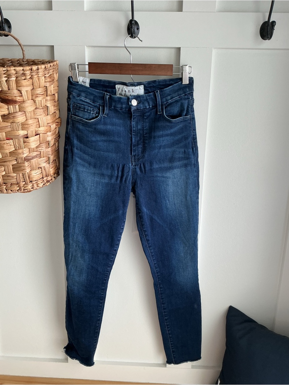 Frank & Eileen Dark Blue High-Rise Skinny Jeans
